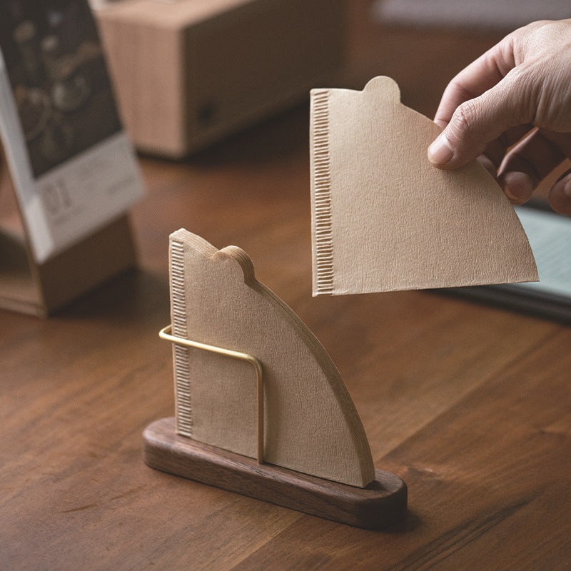 wooden tissue and napkin holder, view 3 - MRSLM