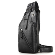 Men's chest single shoulder bag with charging port, view 7 - MRSLM