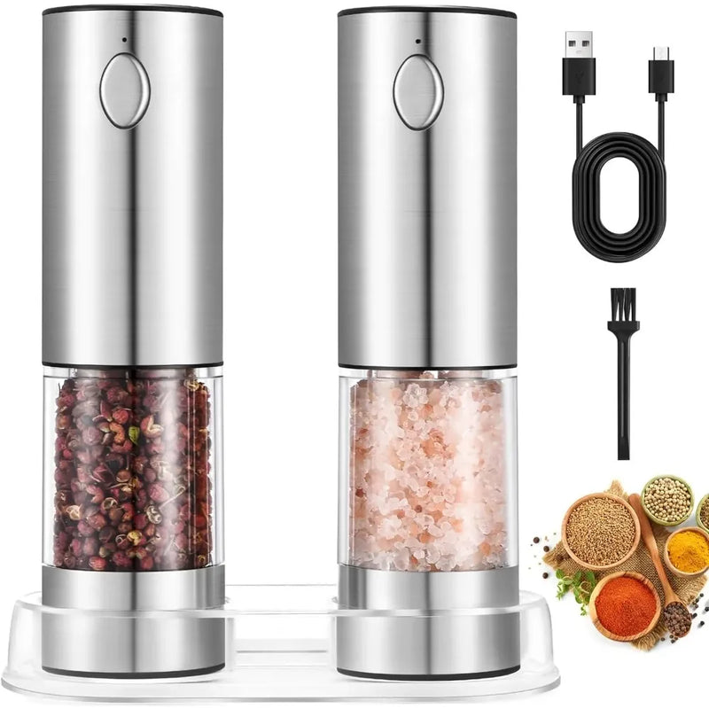 electric salt and pepper grinder set, view 7 - MRSLM