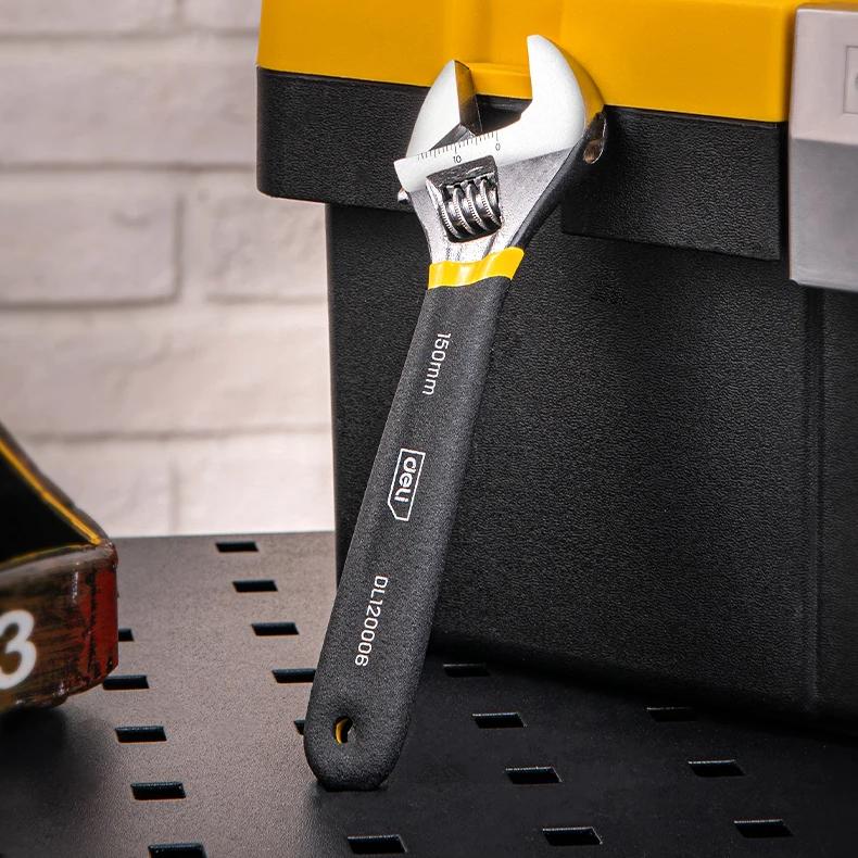 adjustable carbon steel spanner with PVC handle - MRSLM