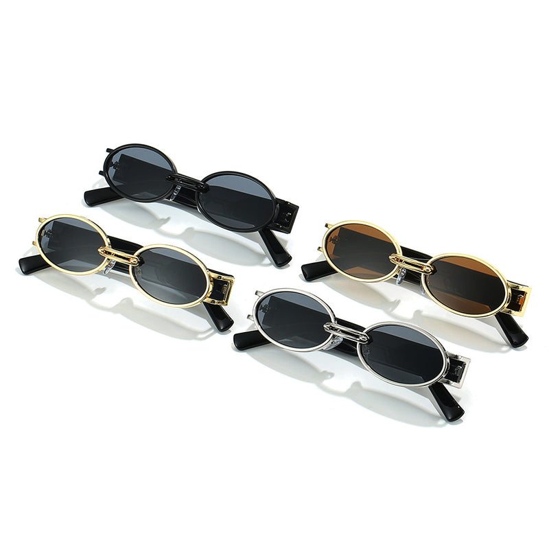 vintage oval steampunk sunglasses, view 10 - MRSLM