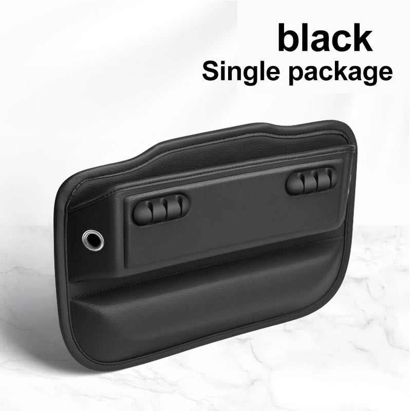 leather car seat gap organizer, view 3 - MRSLM