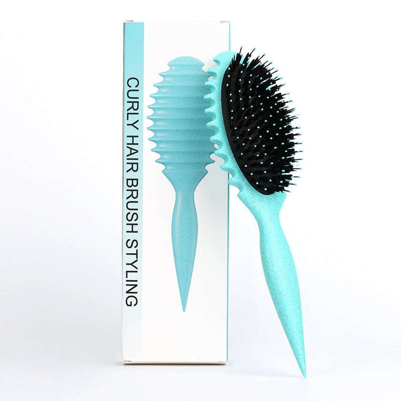 curl defining boar bristle detangling hair brush, view 7 - MRSLM