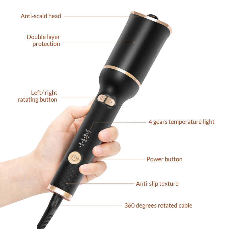 auto rotating ceramic hair curler, view 8 - MRSLM