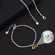 letter bubble bracelet, view 5 - MRSLM
