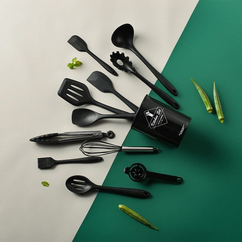 silicone kitchen utensils set, view 2 - MRSLM