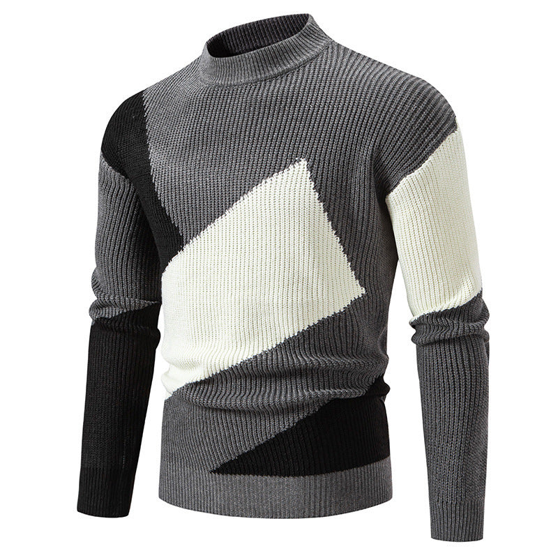 round neck jacquard sweater, view 7 - MRSLM