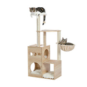 wooden cat tree with sisal posts, view 7 - MRSLM