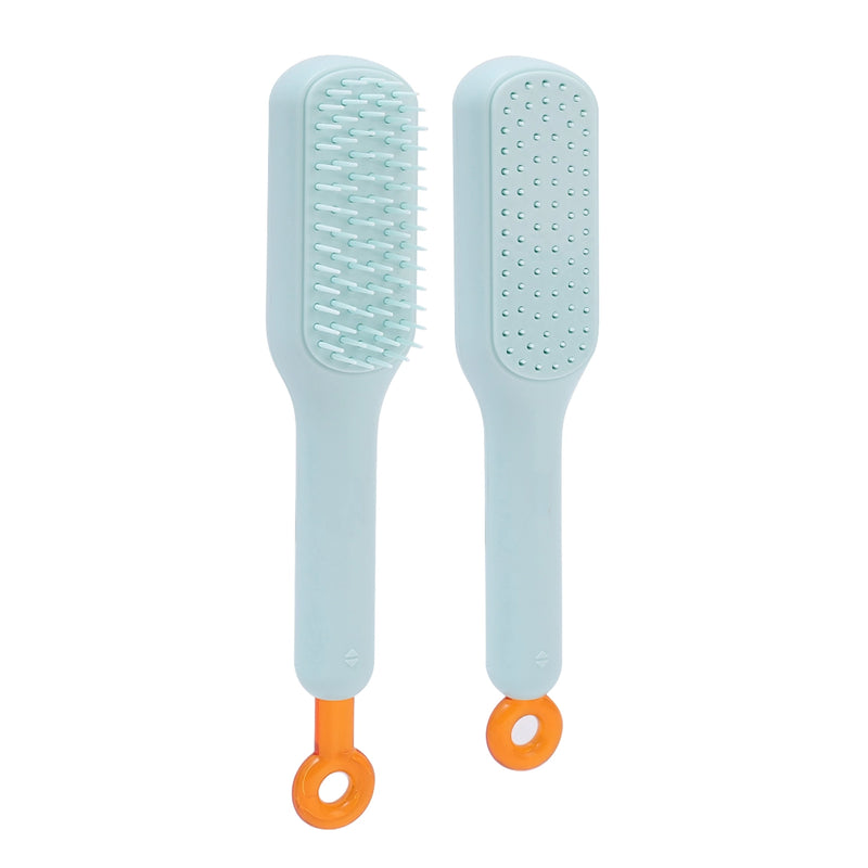 self-cleaning massage hair brush, view 4 - MRSLM