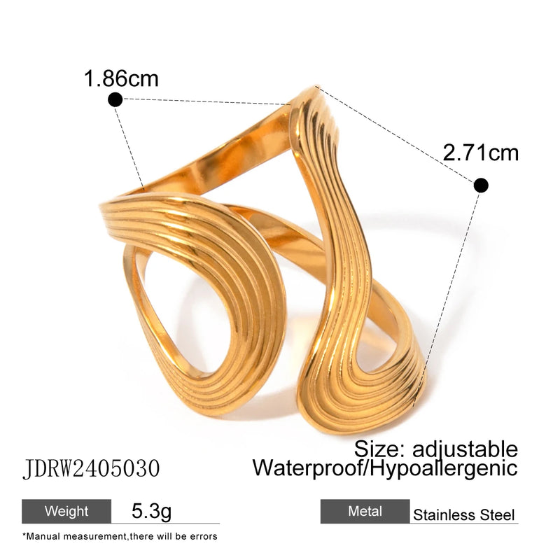 rust proof stainless steel minimalist ring, view 2 - MRSLM