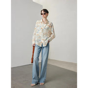 chic summer silk blouse, view 7 - MRSLM