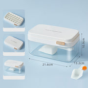 Square ice cube tray with flip-top lid, view 4 - MRSLM