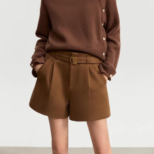 winter casual shorts with belt, view 2 - MRSLM