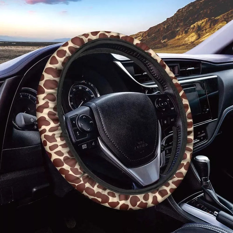 giraffe print steering wheel cover - MRSLM