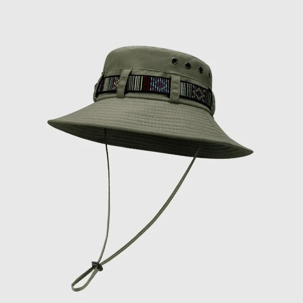 vibrant bucket hat with ethnic belt, view 4 - MRSLM