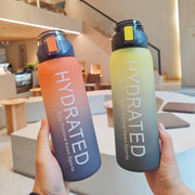 large capacity gradient frosted water bottle - MRSLM