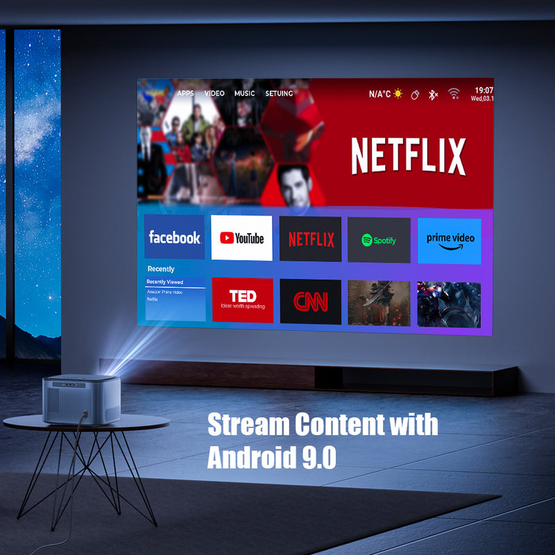 1080p projector with auto focus, view 4 - MRSLM
