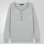 solid color long sleeve lightweight sweater, view 2 - MRSLM