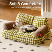 soft fluffy cat sofa bed, view 3 - MRSLM