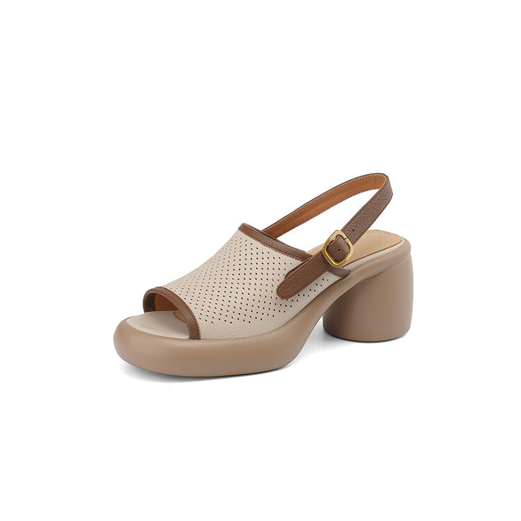 sheepskin platform sandals, view 8 - MRSLM