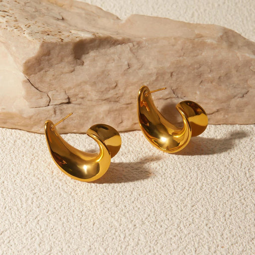 18k gold plated spiral stud earrings - MRSLM