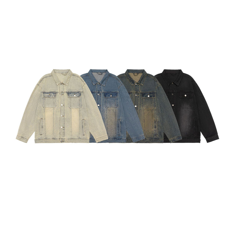 Men's washed denim jacket, view 5 - MRSLM