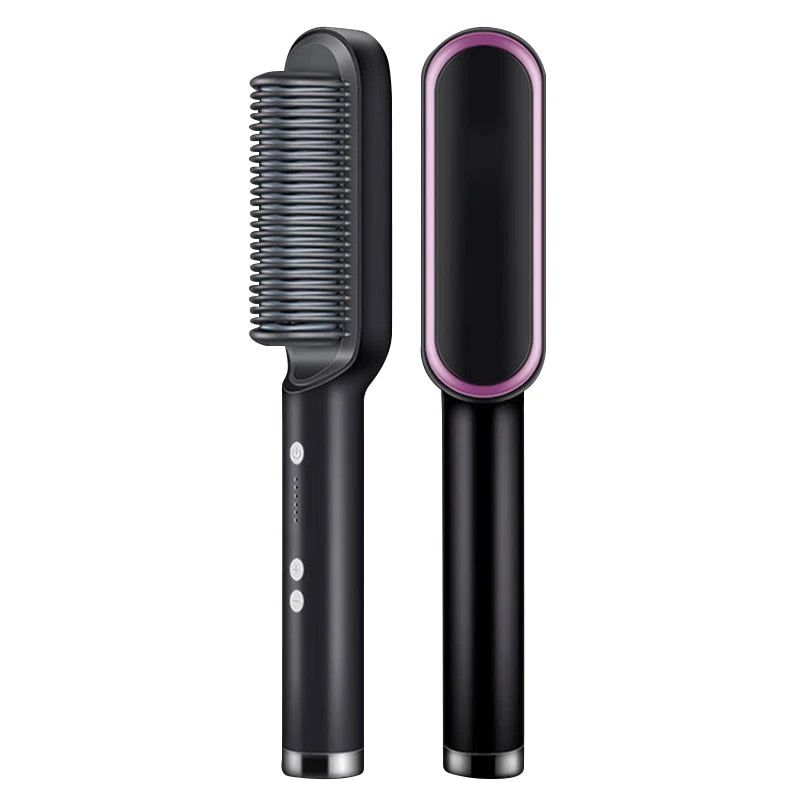 hair straightener brush, view 3 - MRSLM
