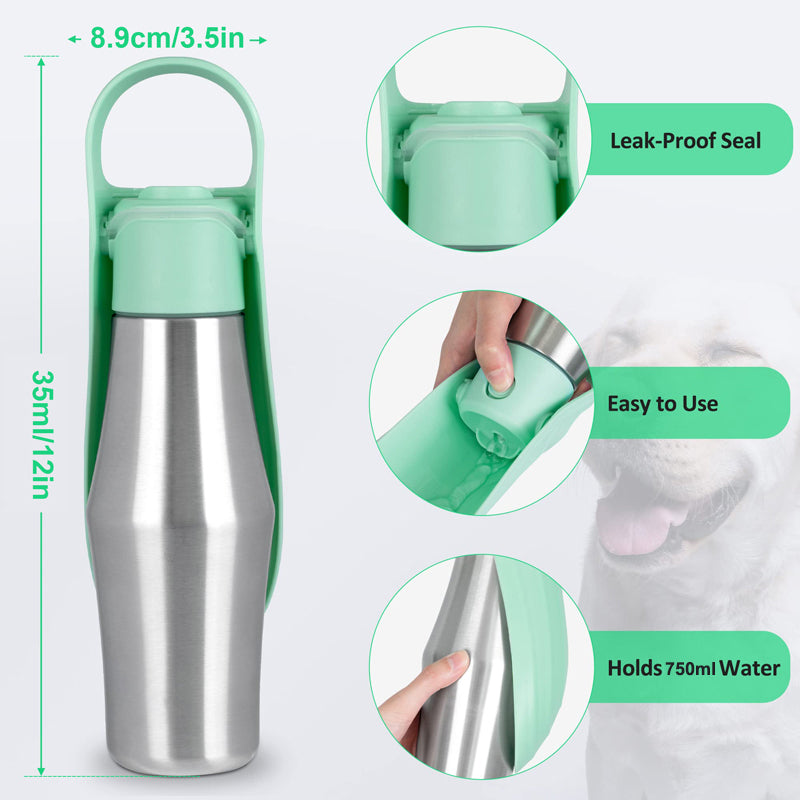 portable dog water bottle, view 7 - MRSLM