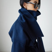 fashion women's coat with scarf collar, view 5 - MRSLM