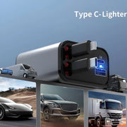 4-in-1 120W retractable car charger, view 2 - MRSLM