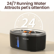 automatic pet water fountain with double bowl, view 5 - MRSLM