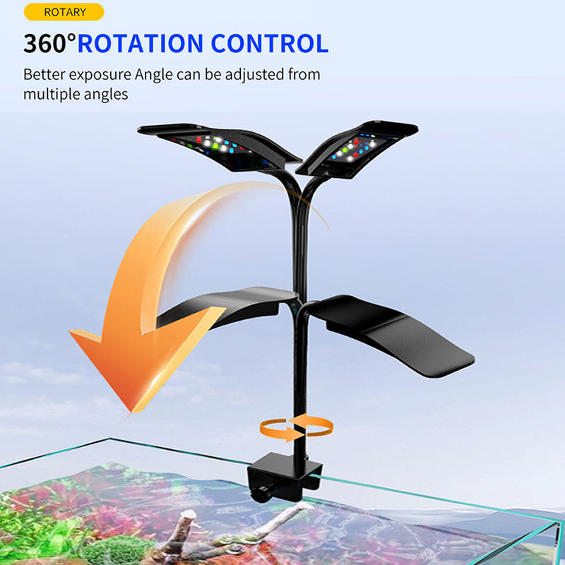 clip-on aquarium led light with timer, view 3 - MRSLM