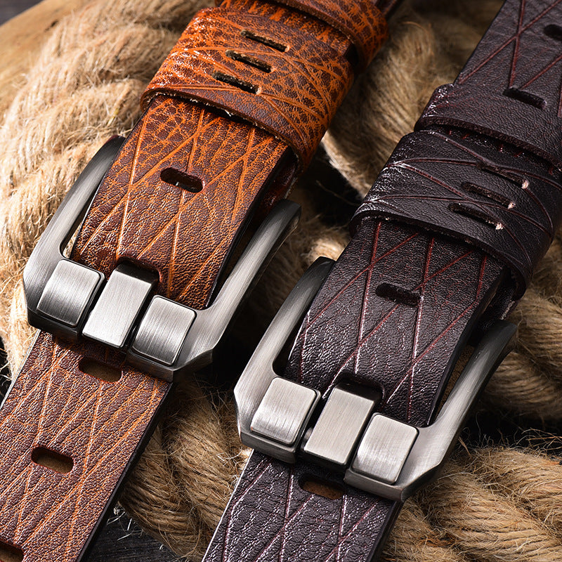 men's leather belt, view 2 - MRSLM