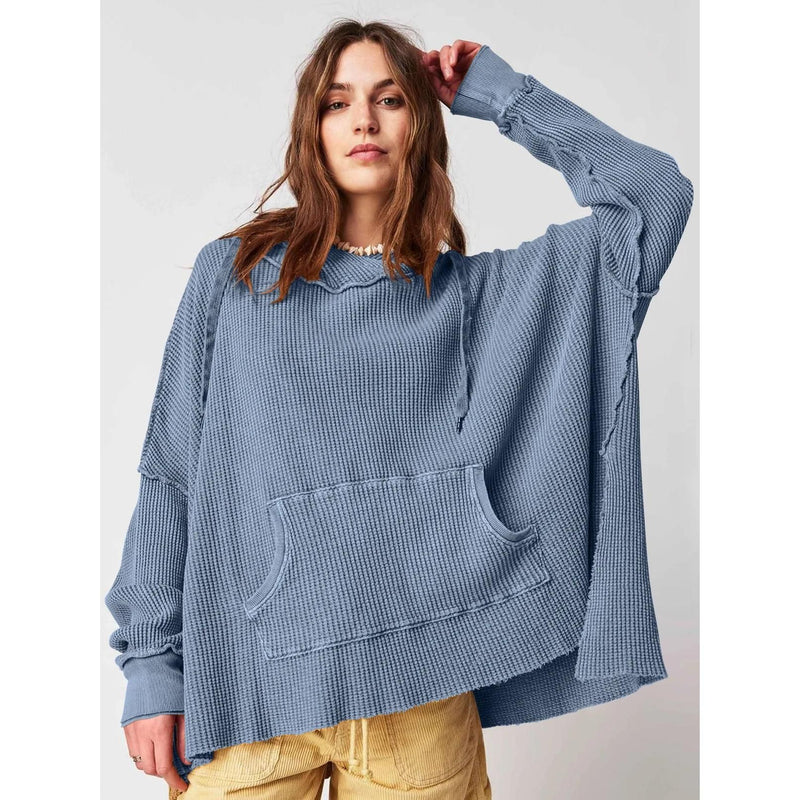 cozy oversized hoodie with pockets, view 7 - MRSLM