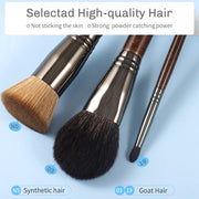 3-piece makeup brush set with bag, view 3 - MRSLM