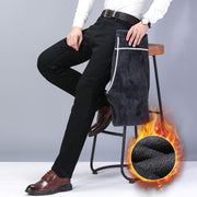 men's black fleece-lined jeans, view 5 - MRSLM