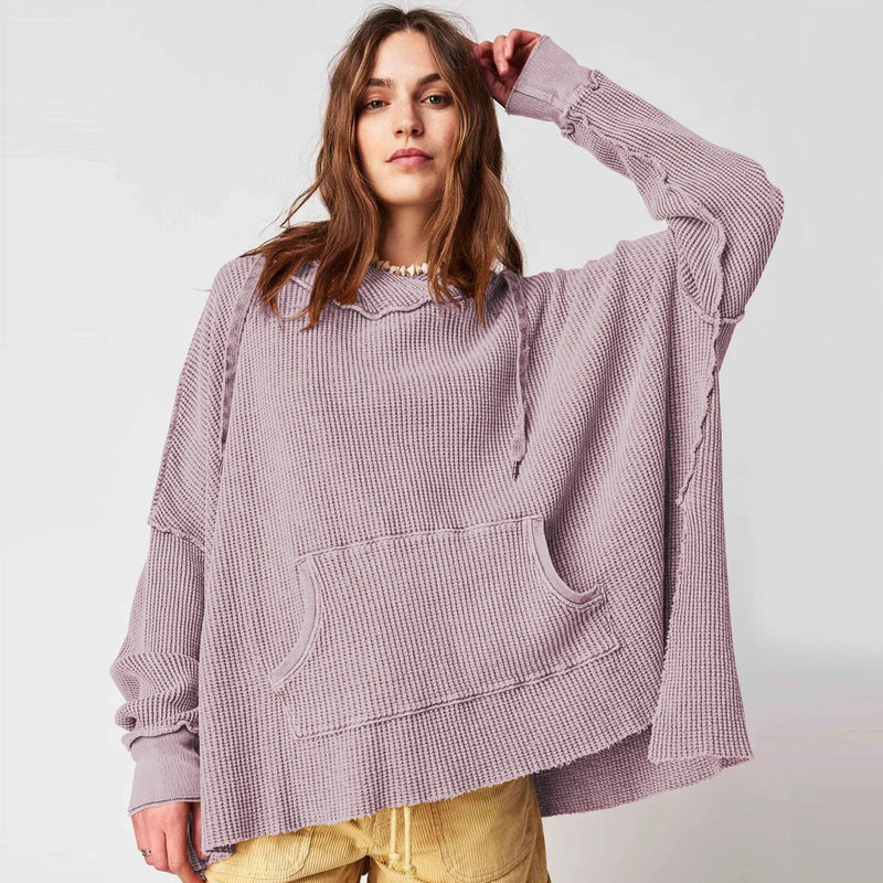 cozy oversized hoodie with pockets, view 3 - MRSLM