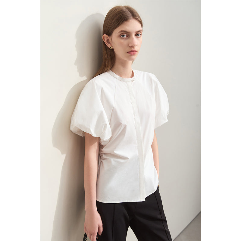 lantern sleeve blouse, view 2 - MRSLM