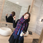 Double-sided plaid scarf, view 5 - MRSLM