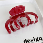 red geometry hair claw, view 8 - MRSLM