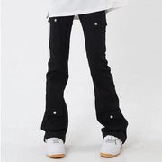 slim black flare pants, view 6 - MRSLM