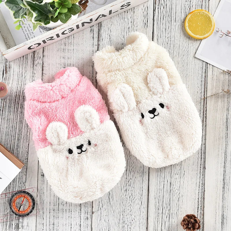 cozy fleece bear dog jacket, view 6 - MRSLM