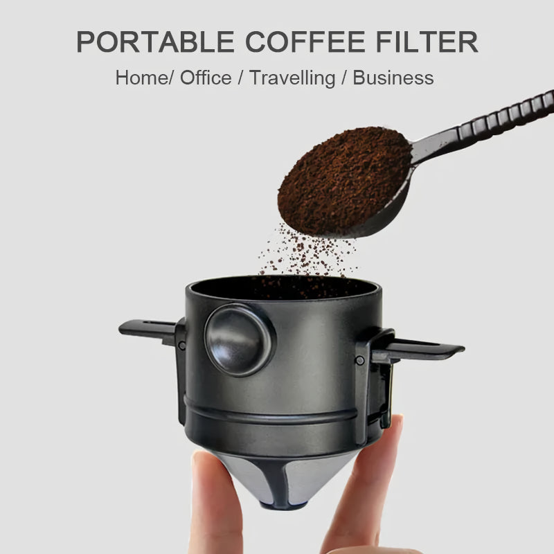 portable hand drip coffee filter cup, view 4 - MRSLM