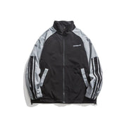striped lantern sleeve bomber jacket, view 2 - MRSLM
