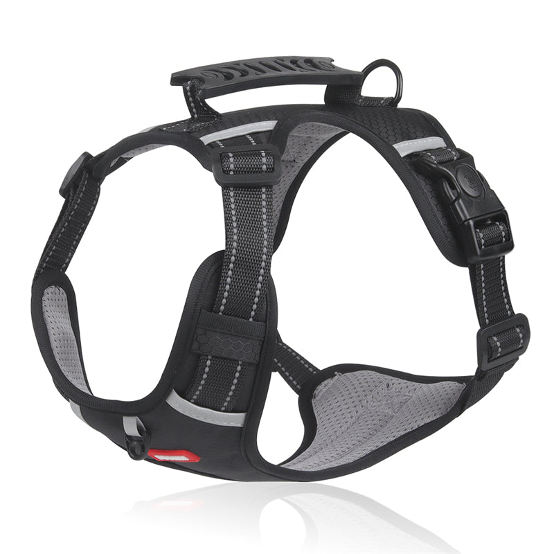 adjustable reflective dog harness, view 2 - MRSLM