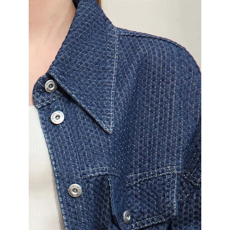 short loose denim jacket, view 7 - MRSLM