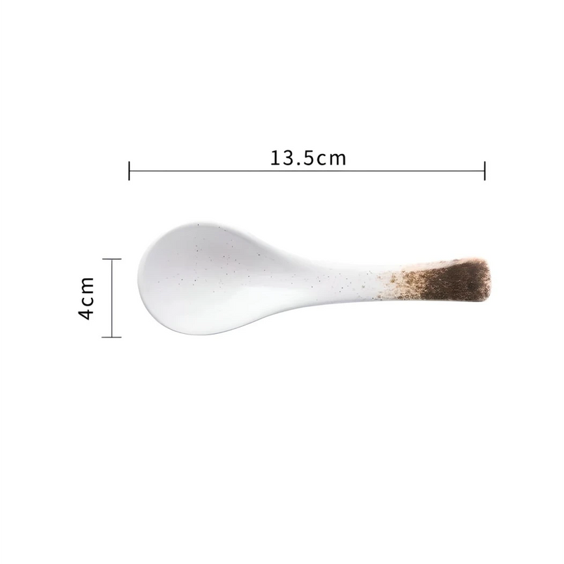 japanese ceramic soup spoon, view 6 - MRSLM