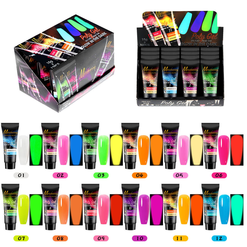 12 color sequin nail extension set, view 6 - MRSLM