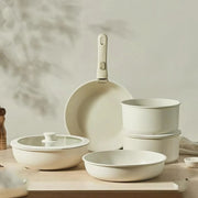 5-piece nonstick cookware set with removable handles, view 3 - MRSLM