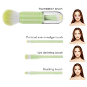 4-in-1 portable makeup brush set, view 6 - MRSLM